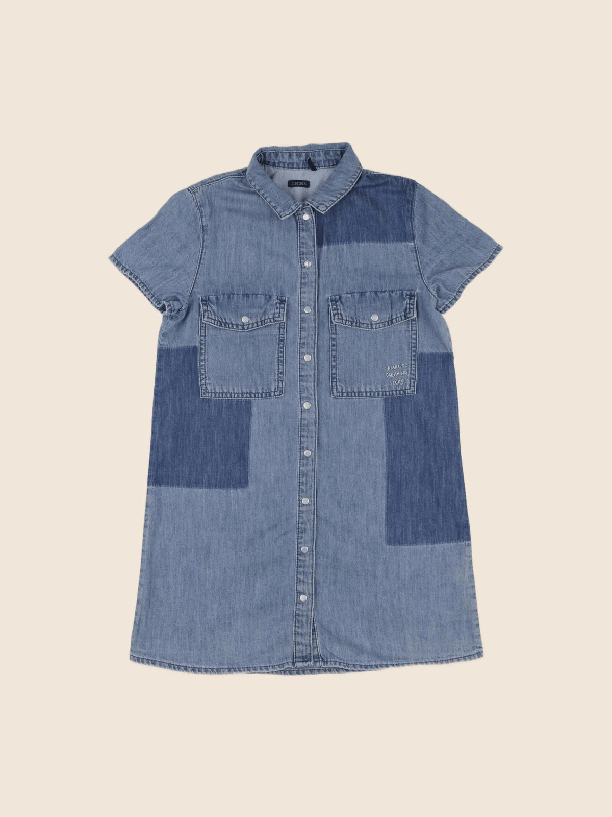 IKKS - robe imprimé au dos bleu - 10 ans