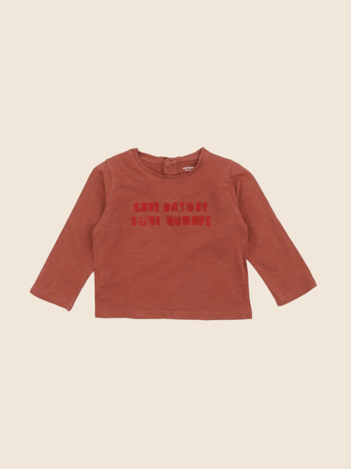 Vertbaudet - tee-shirt marron - 18 mois