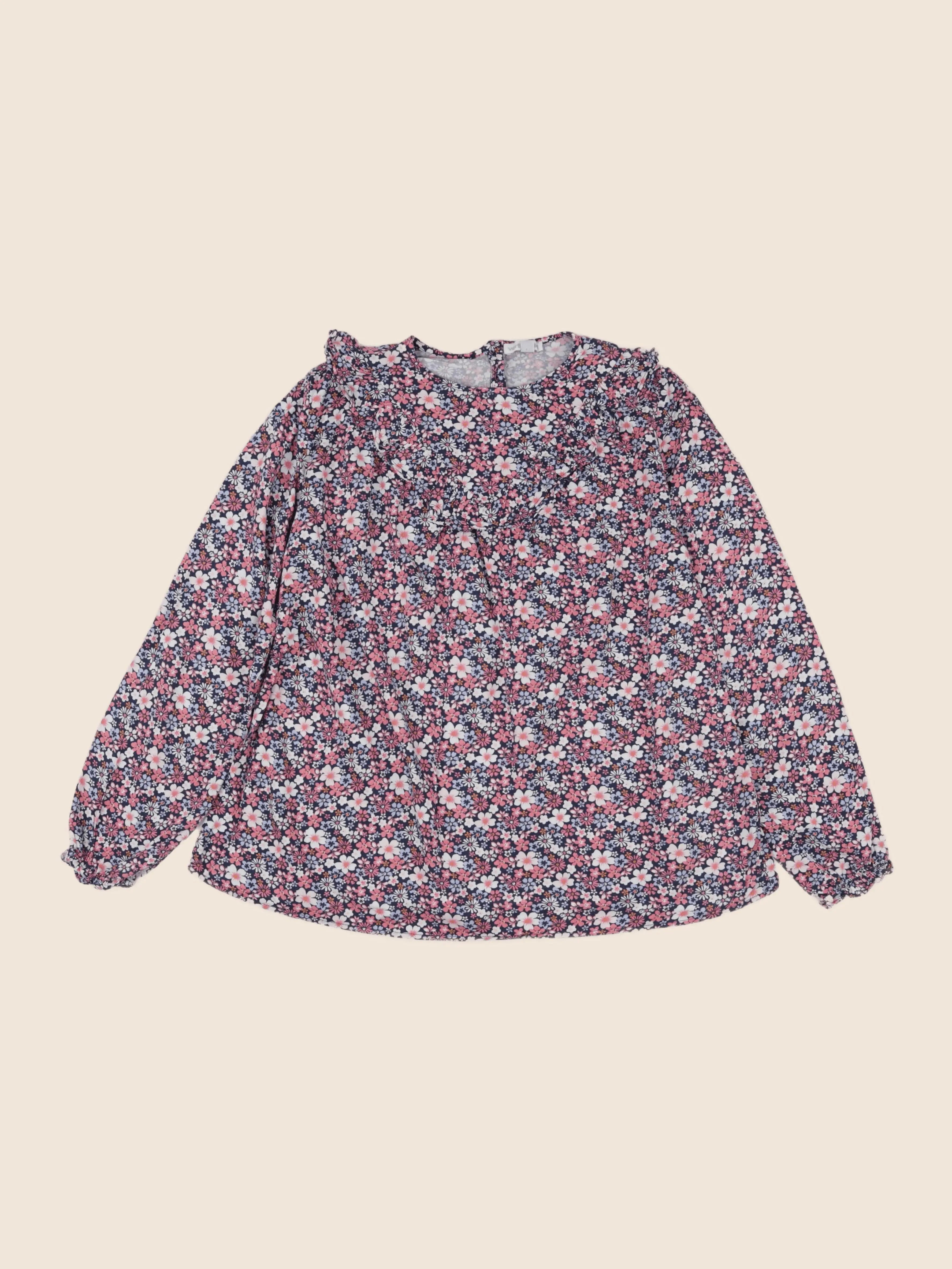 Vertbaudet - blouse bleu, rose - 12 ans