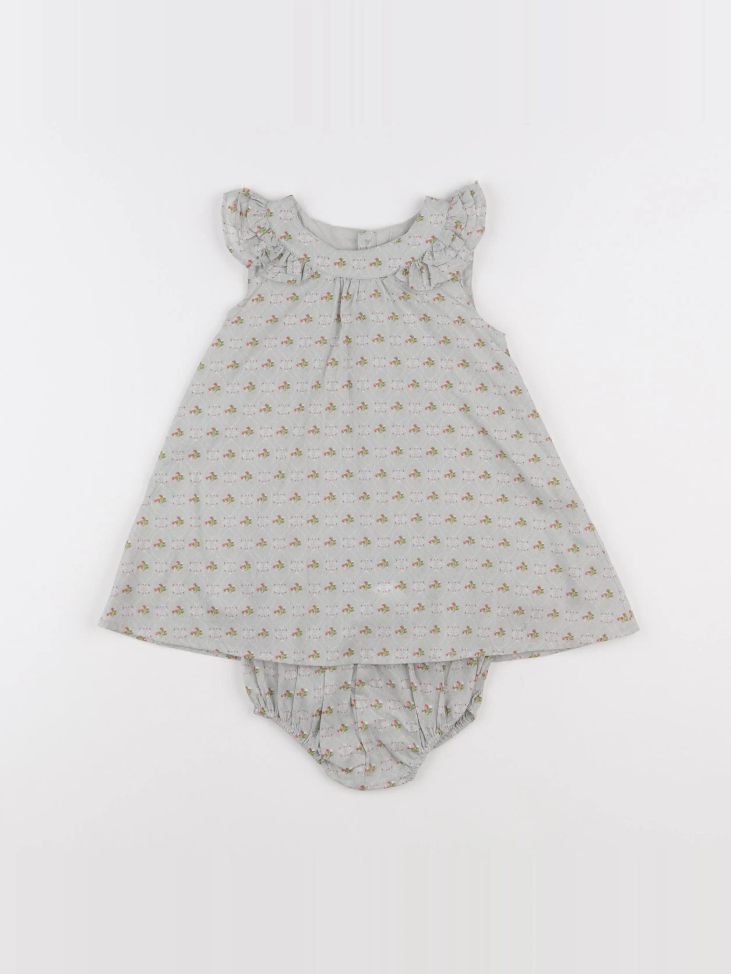 Natalys - robe vert - 9 mois