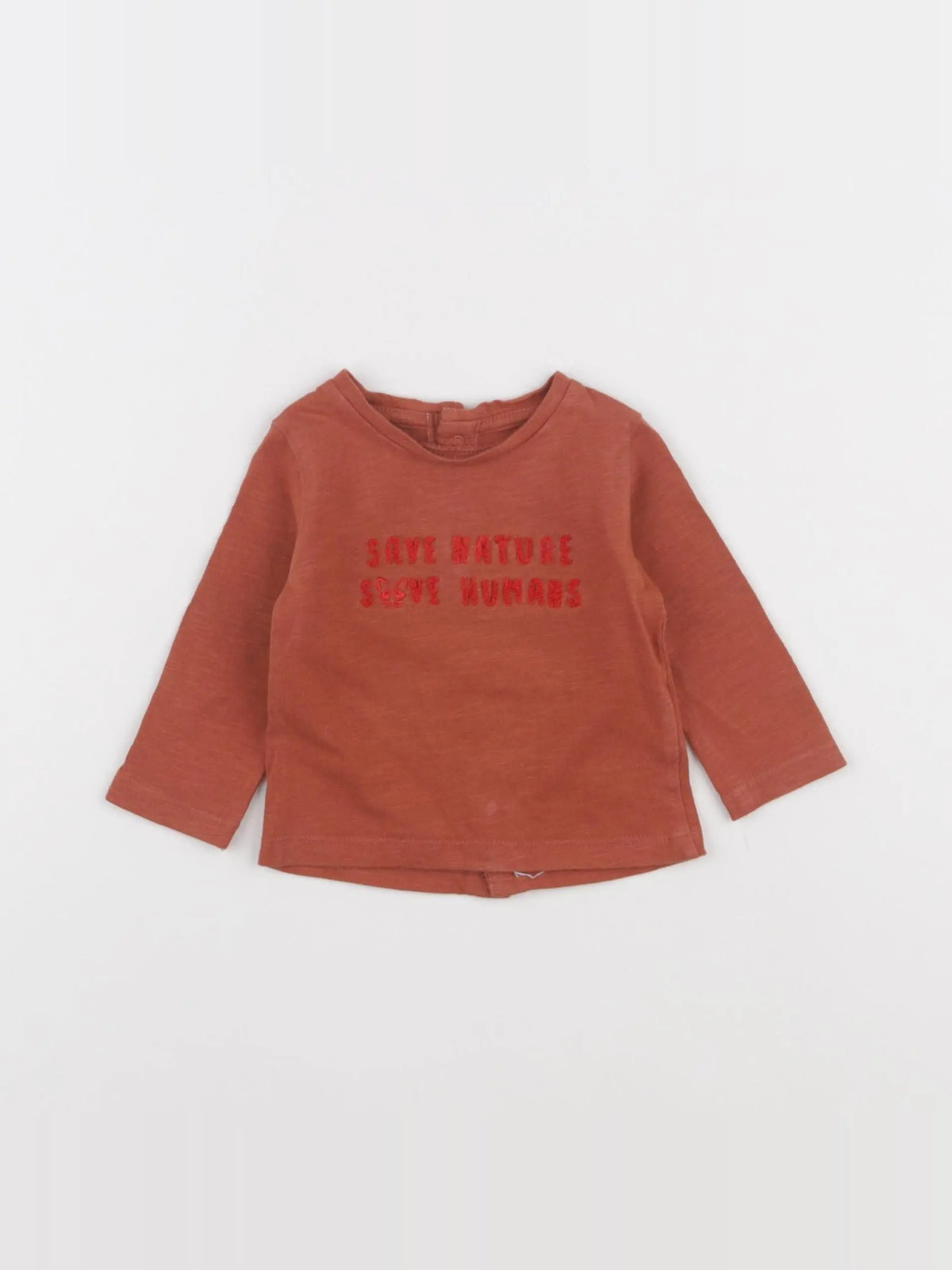 Vertbaudet - tee-shirt marron - 3 mois