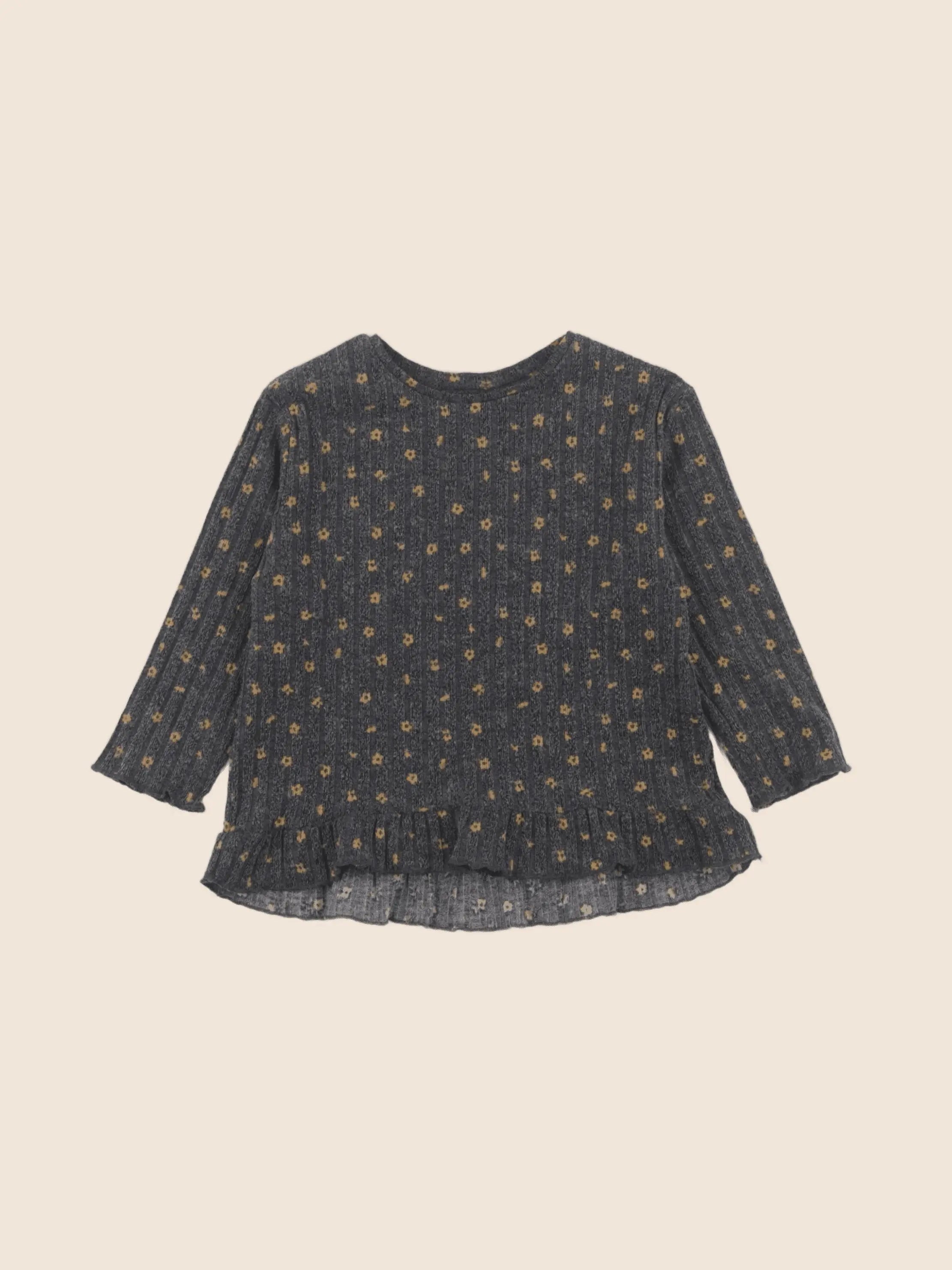 Zara - tee-shirt gris - 9/12 mois