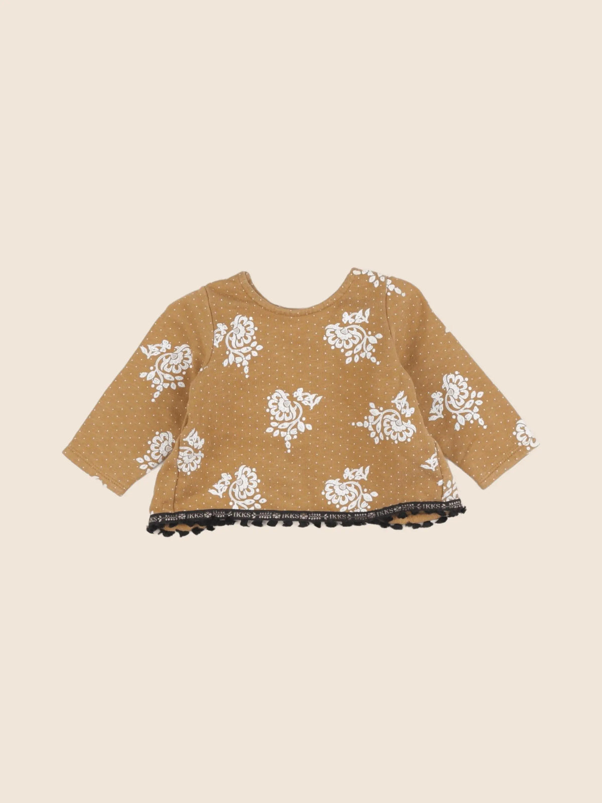 IKKS - sweat marron - 6 mois