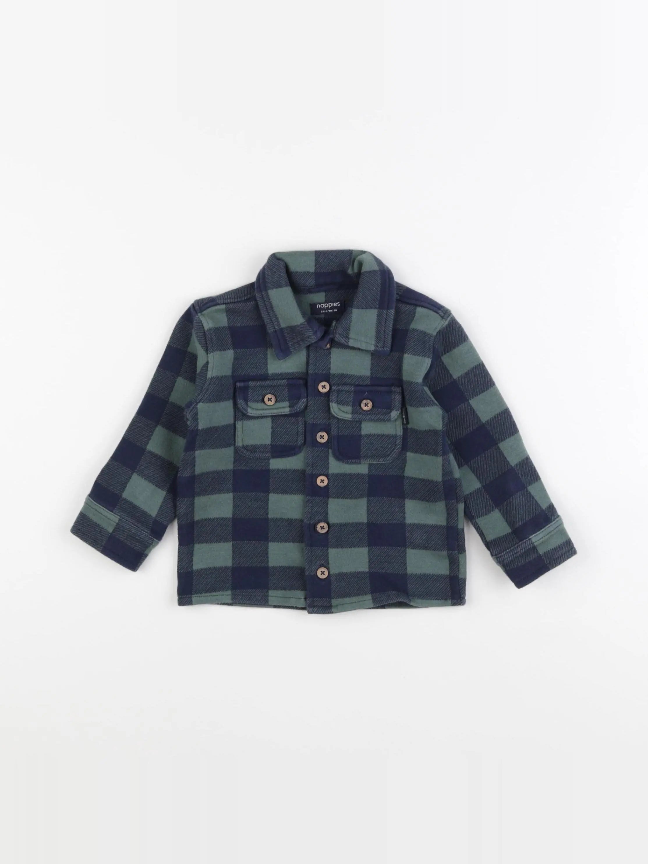 Noppies - chemise vert - 6/9 mois