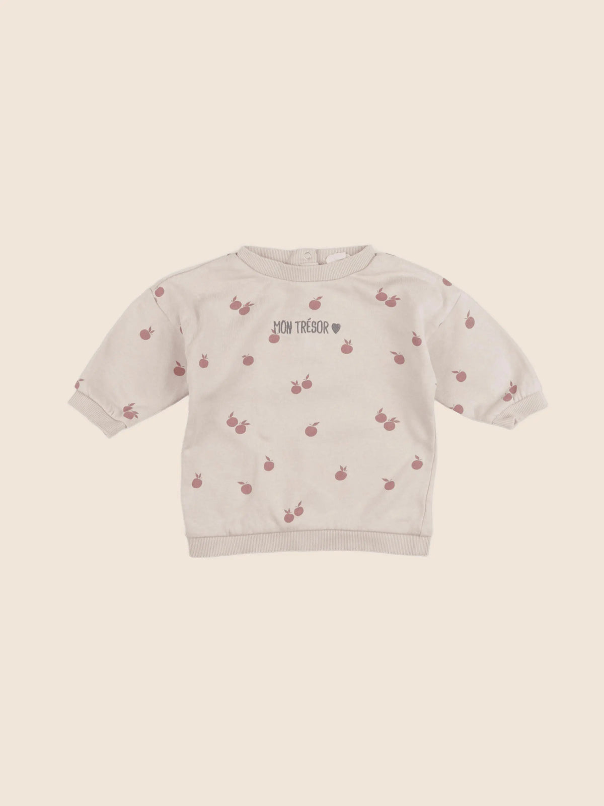 Vertbaudet - sweat beige - 9 mois