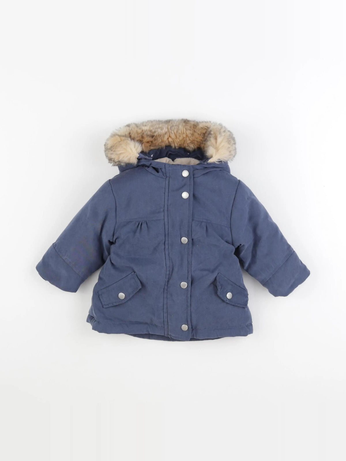 Vertbaudet - parka bleu - 6 mois