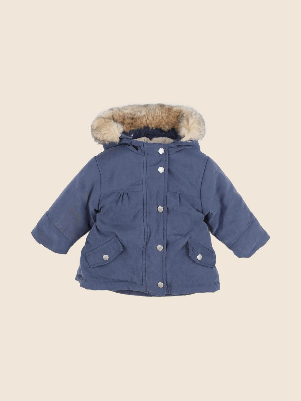 Vertbaudet - parka bleu - 6 mois