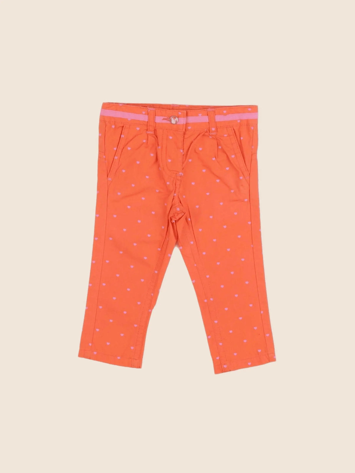 Vertbaudet - pantalon orange, rose - 3 mois