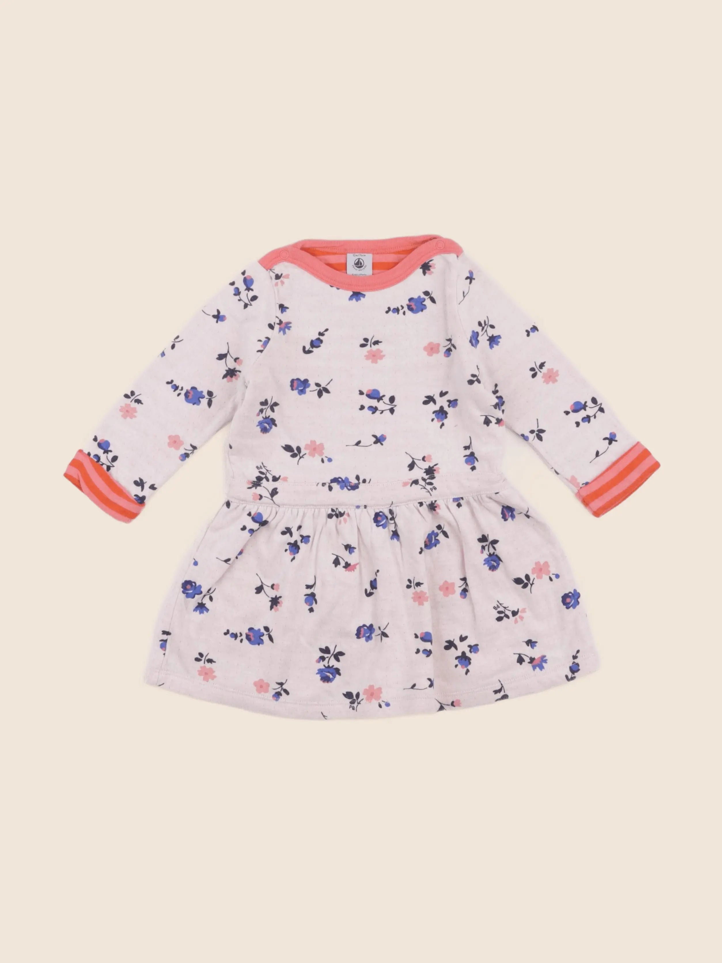 Petit Bateau - robe rose - 12 mois
