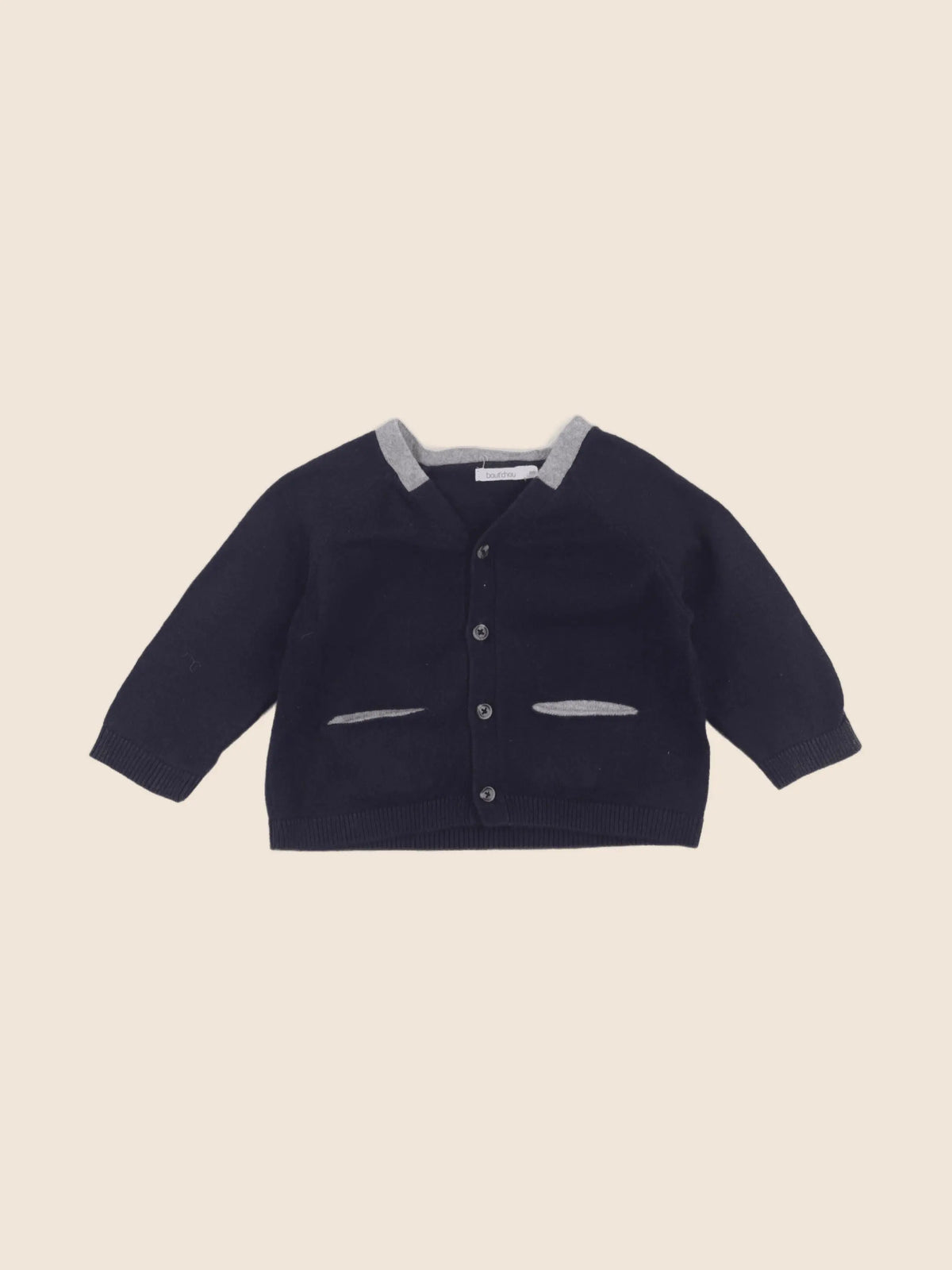 Boutchou - gilet bleu - 6 mois