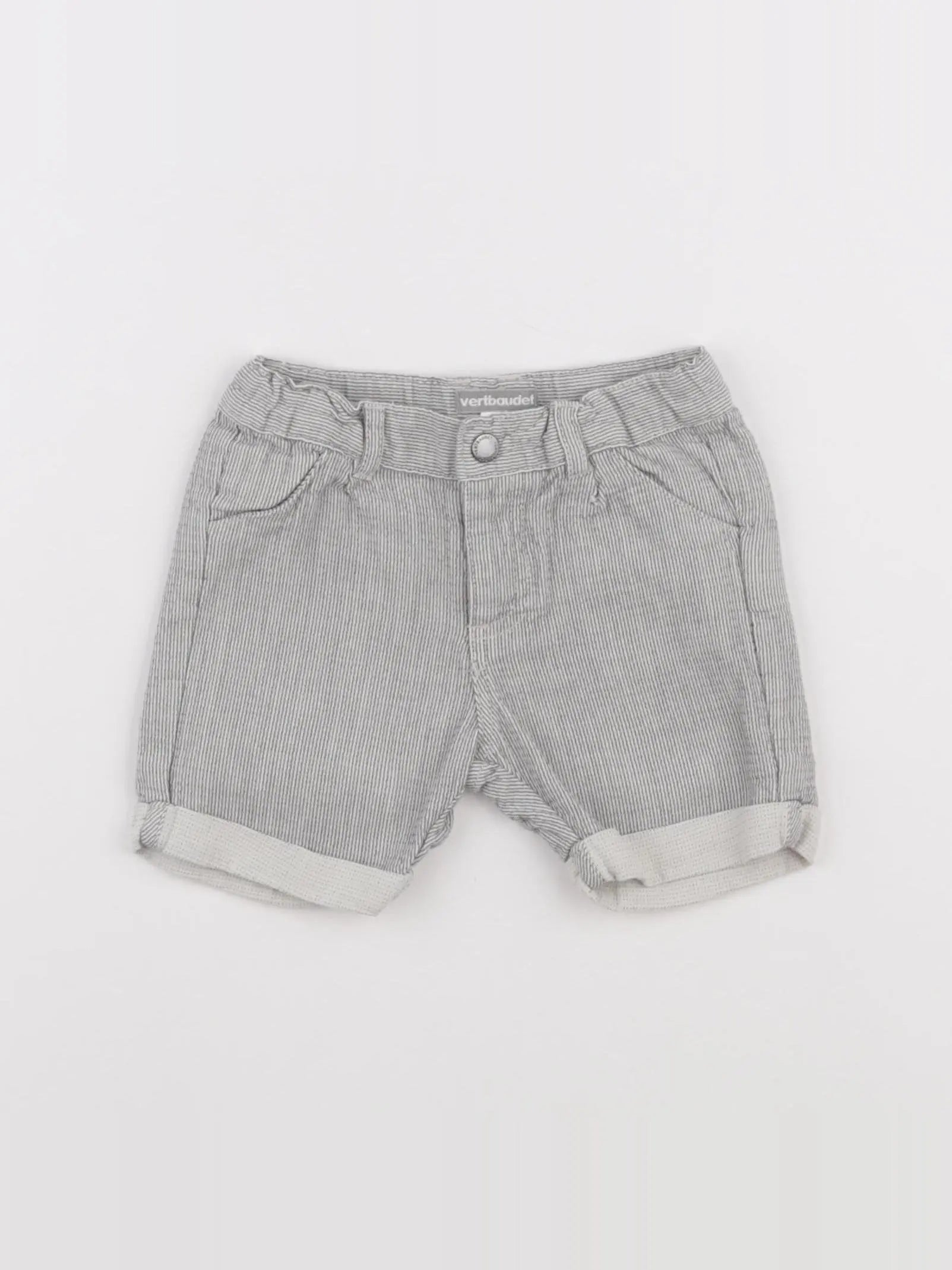 Vertbaudet - short gris - 12 mois