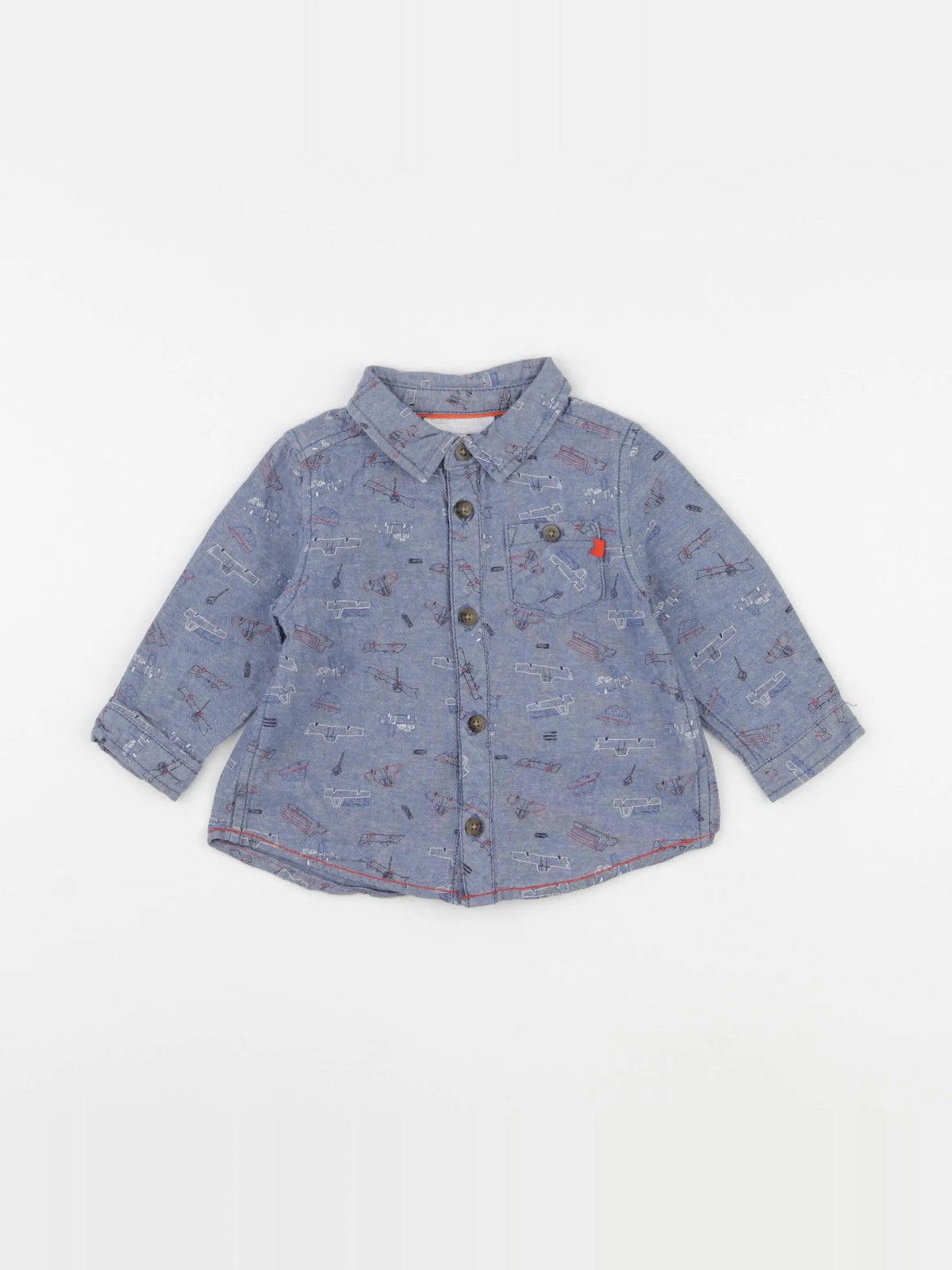 Cadet Rousselle - chemise bleu - 6 mois