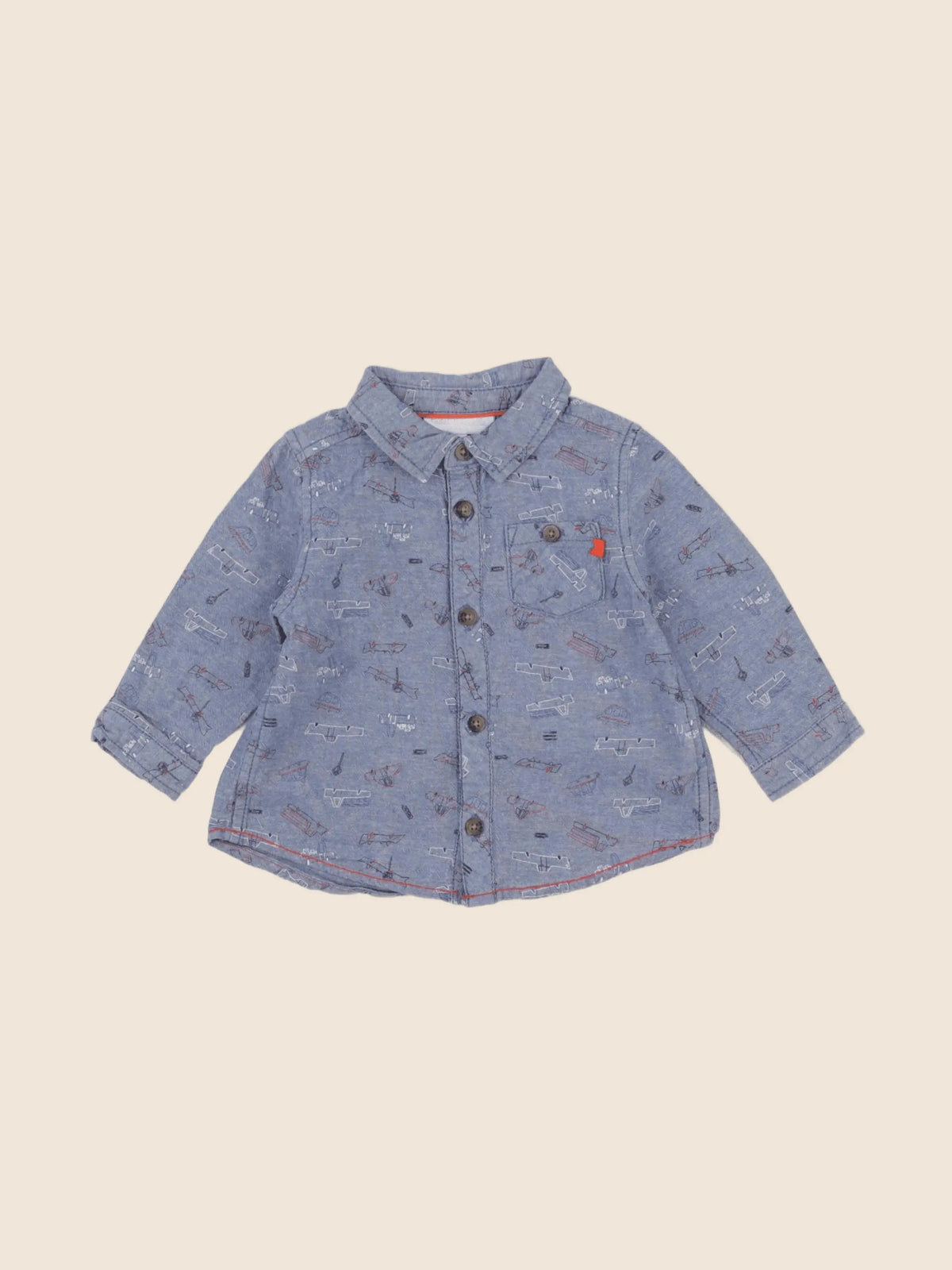 Cadet Rousselle - chemise bleu - 6 mois