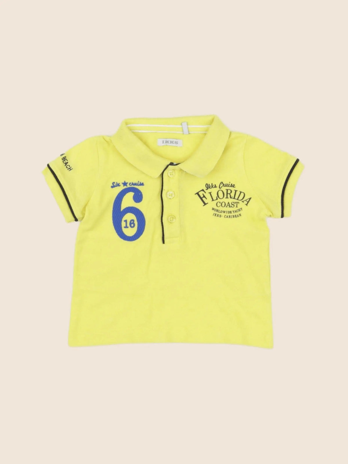 IKKS - polo imprimé au dos jaune - 6 mois