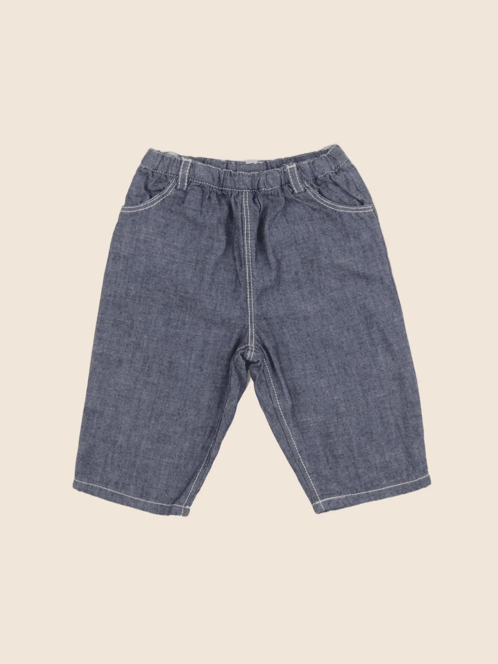 Boutchou - pantalon bleu - 3 mois