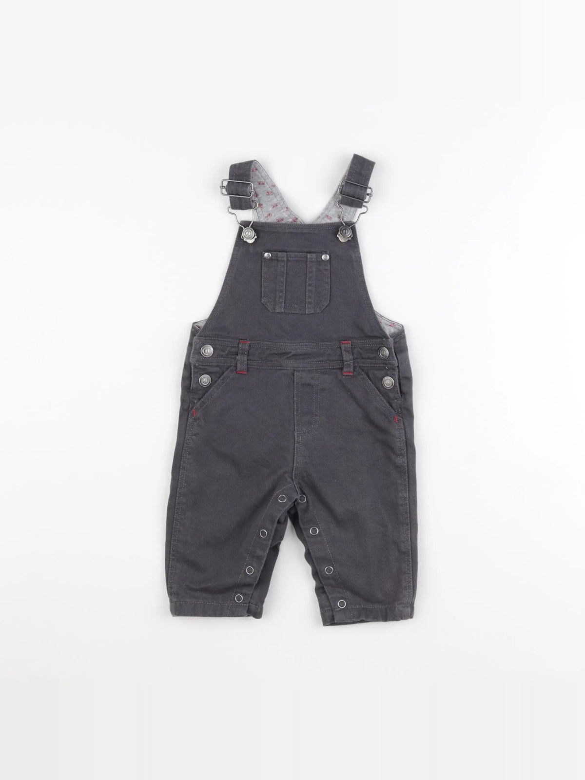 Natalys - salopette gris - 6 mois