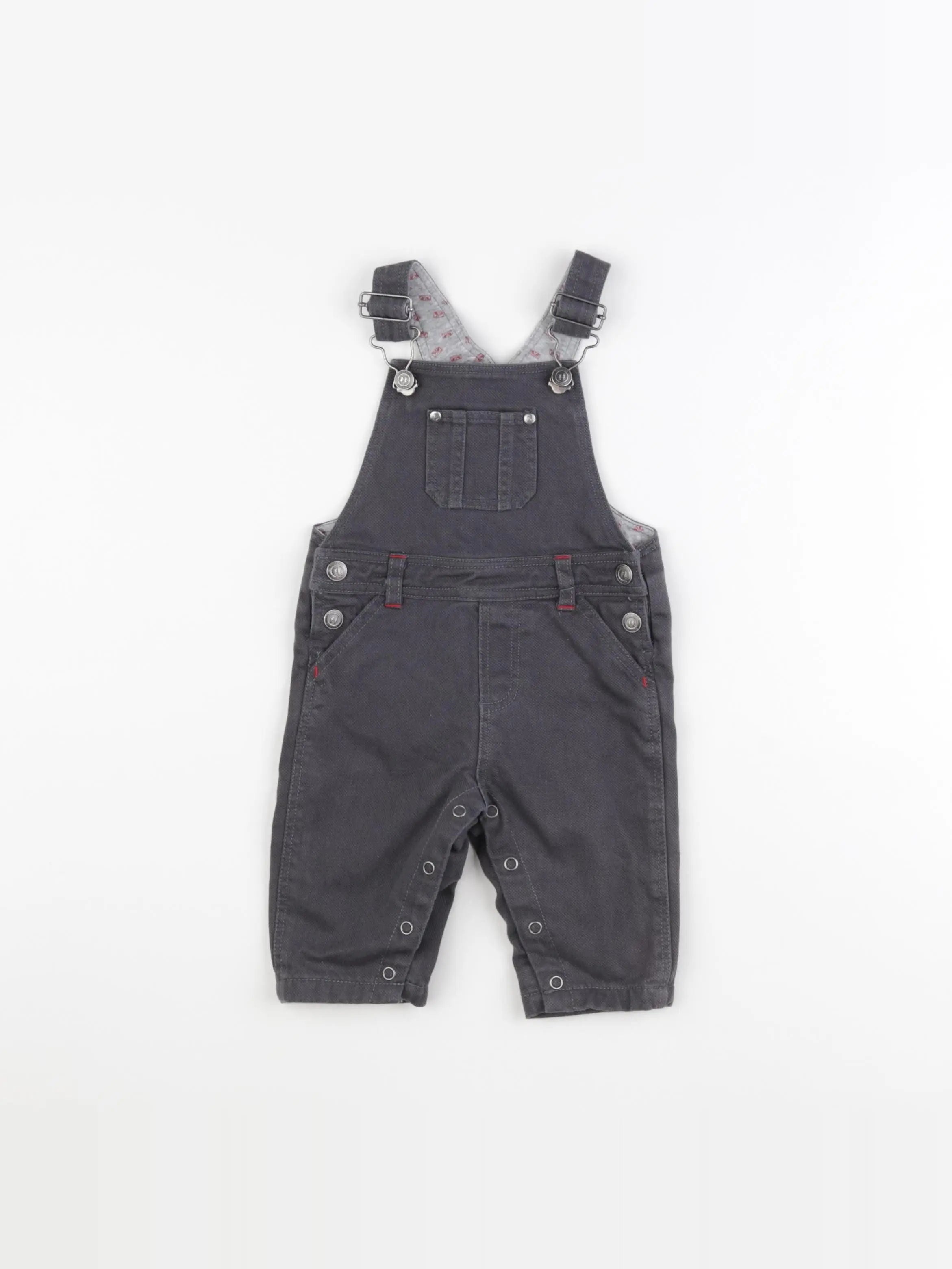 Natalys - salopette gris - 6 mois