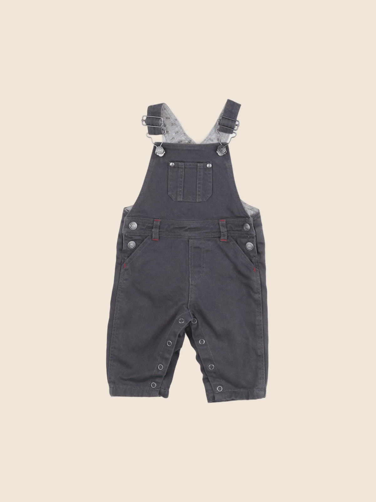 Natalys - salopette gris - 6 mois