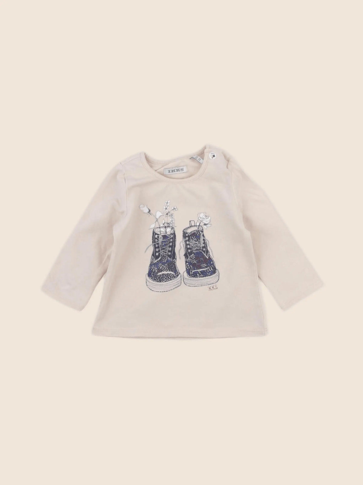 IKKS - tee-shirt beige - 6 mois