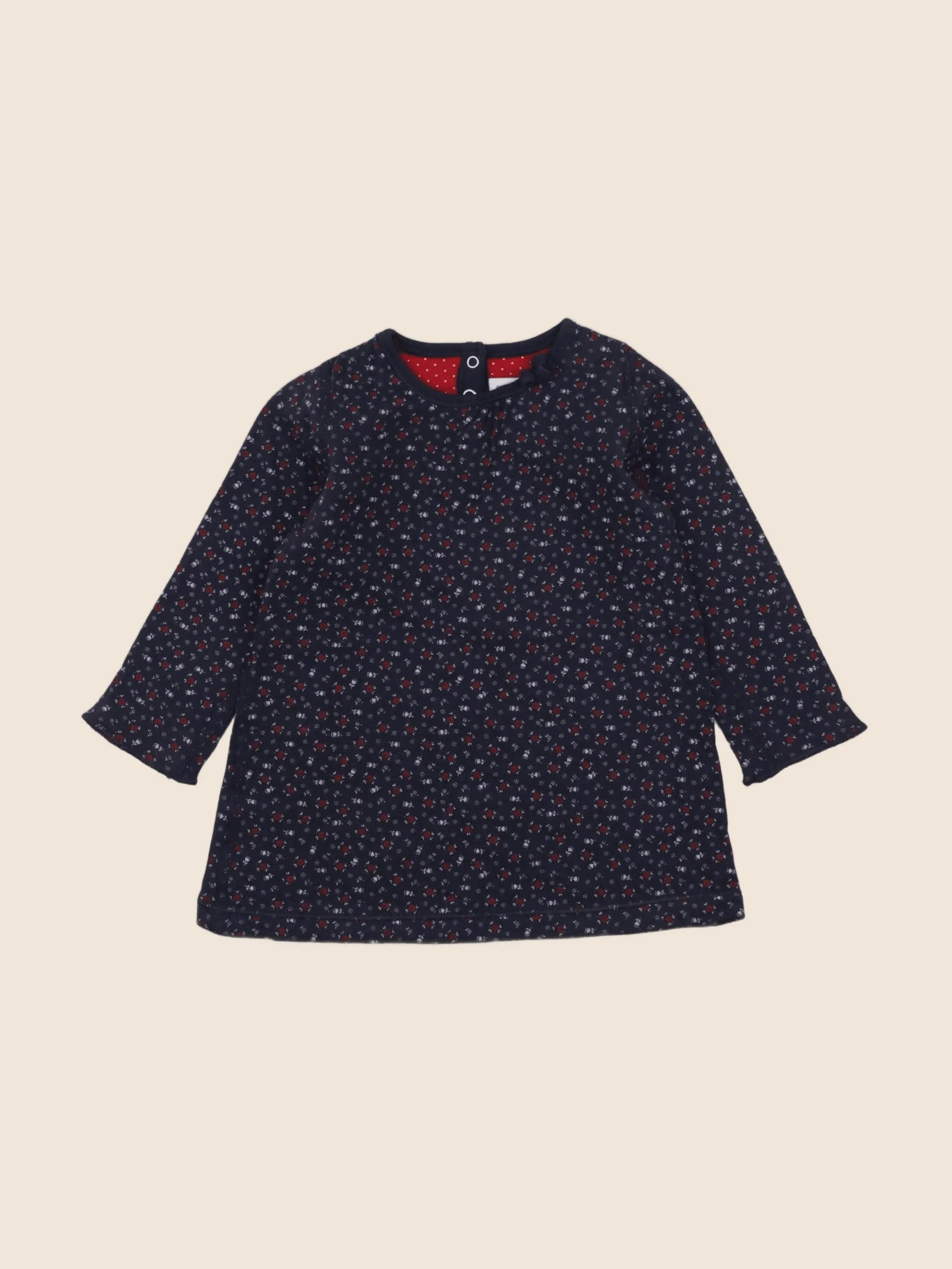 Petit Bateau - robe bleu - 12 mois