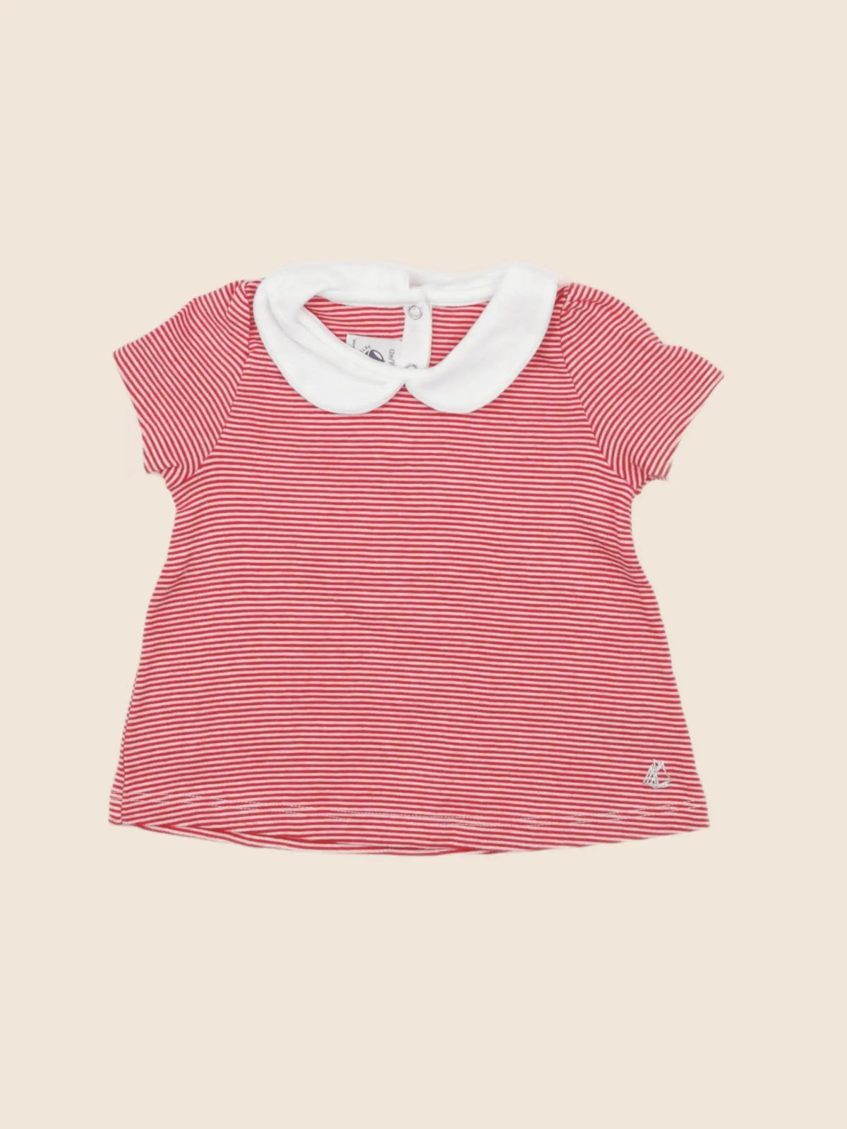 Petit Bateau - tee-shirt rouge - 12 mois