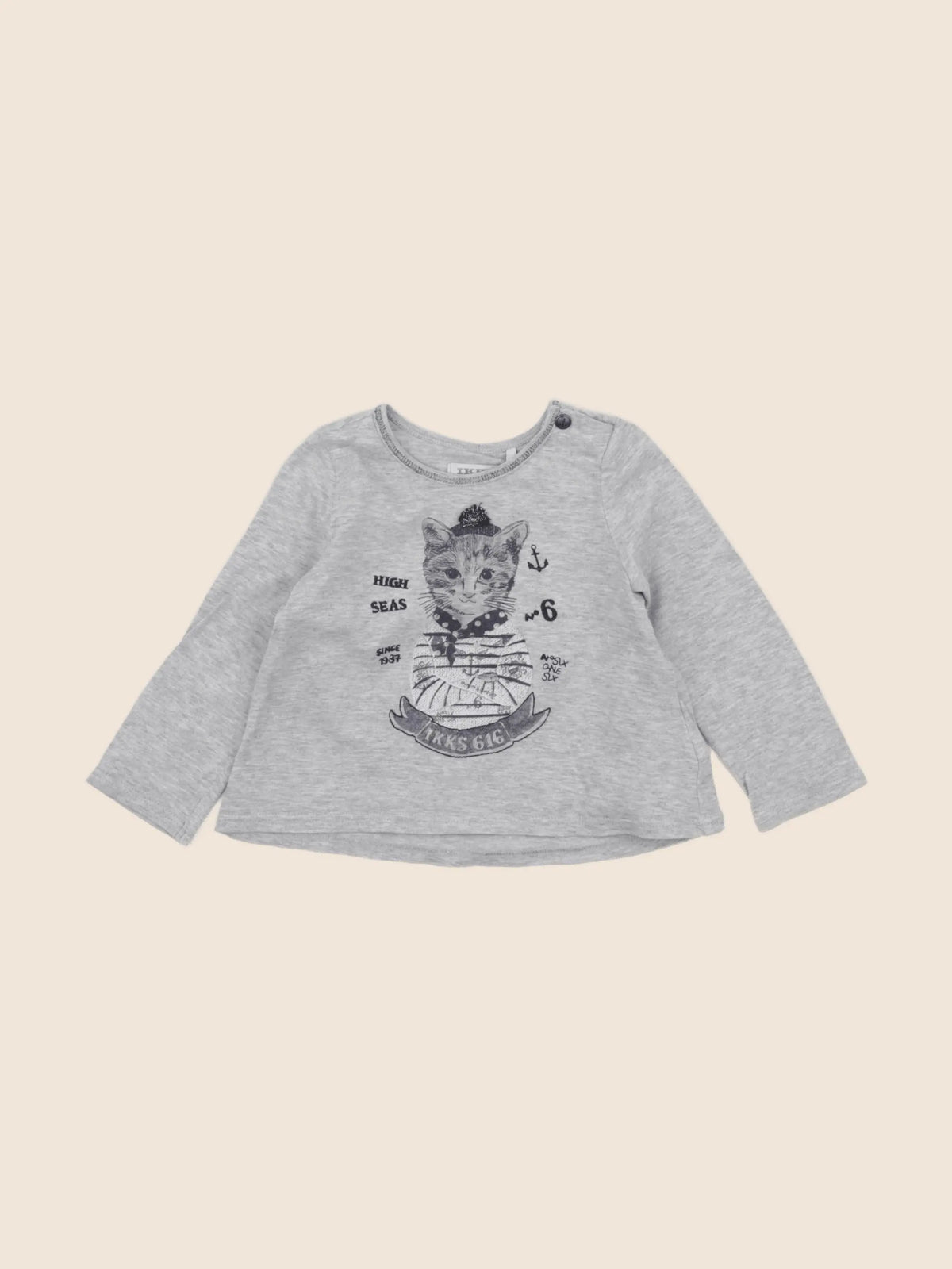 IKKS - tee-shirt gris - 6 mois