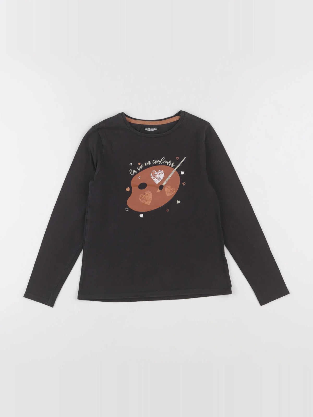 Vertbaudet - tee-shirt gris - 8 ans
