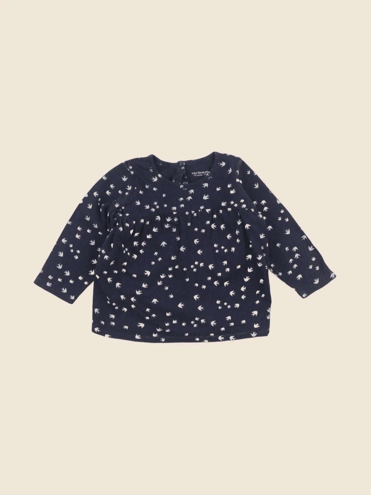 Vertbaudet - tee-shirt bleu - 12 mois