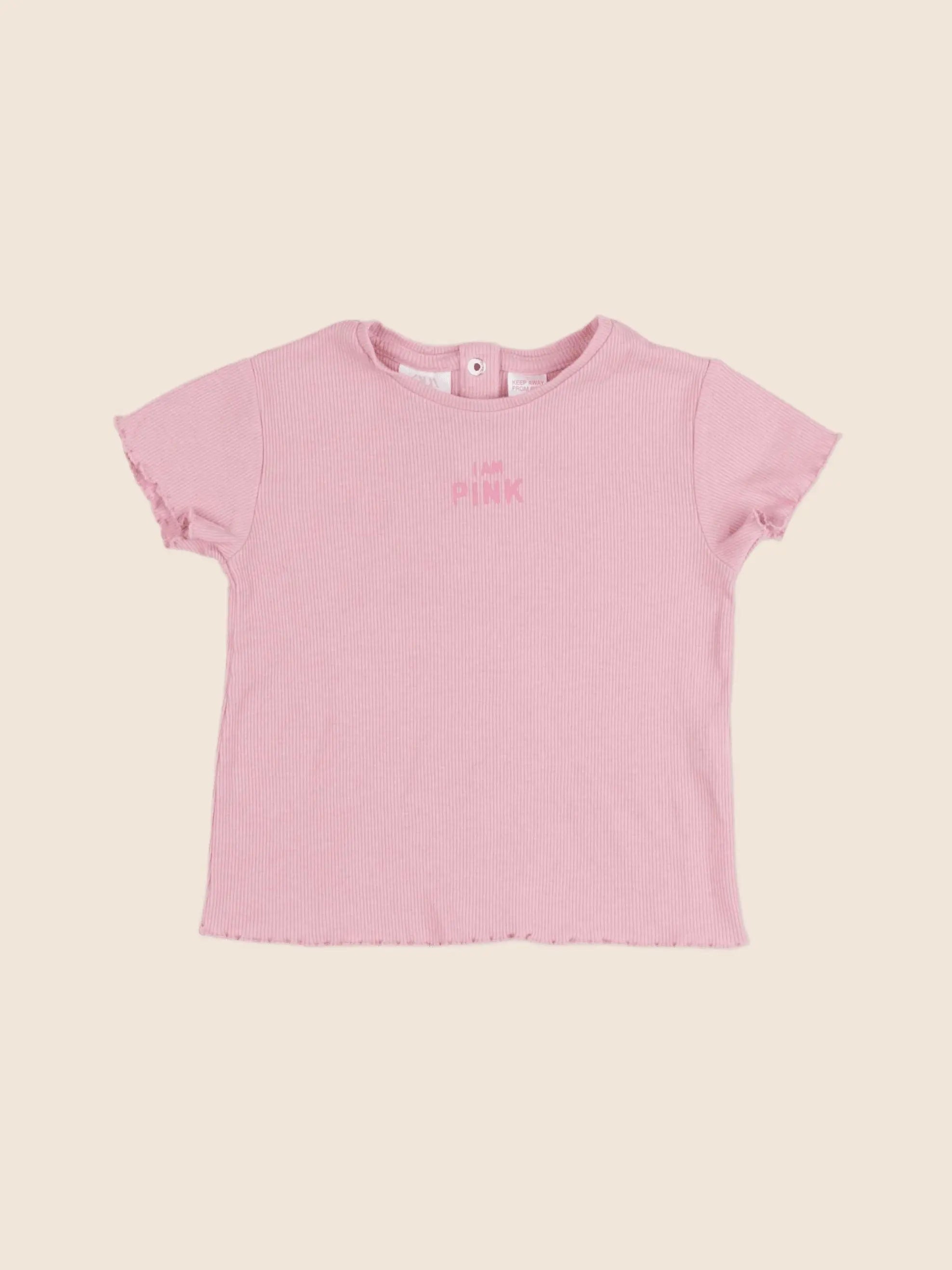 Zara - tee-shirt rose - 18/24 mois