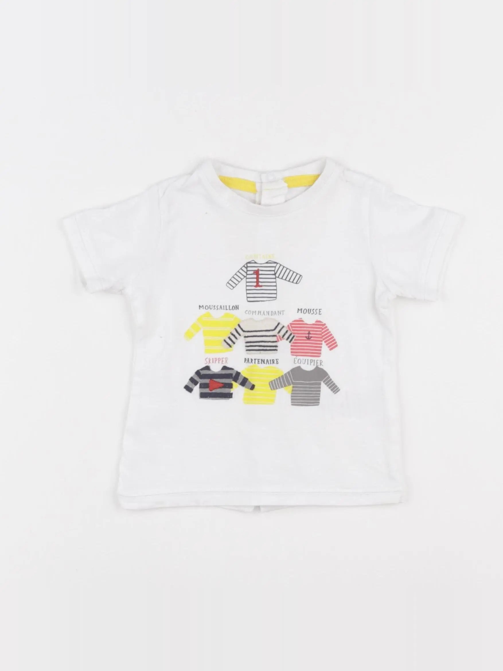 Vertbaudet - tee-shirt blanc - 6 mois