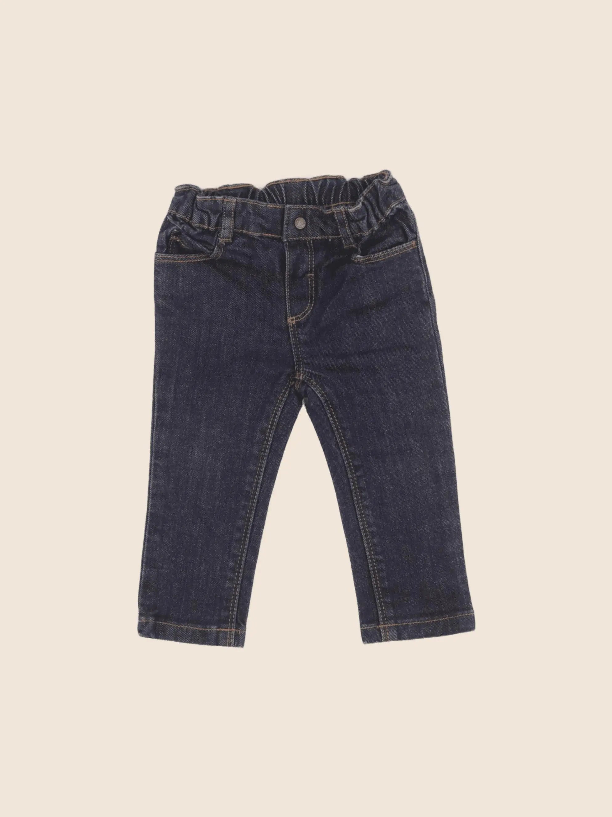 Petit Bateau - jean bleu - 12 mois
