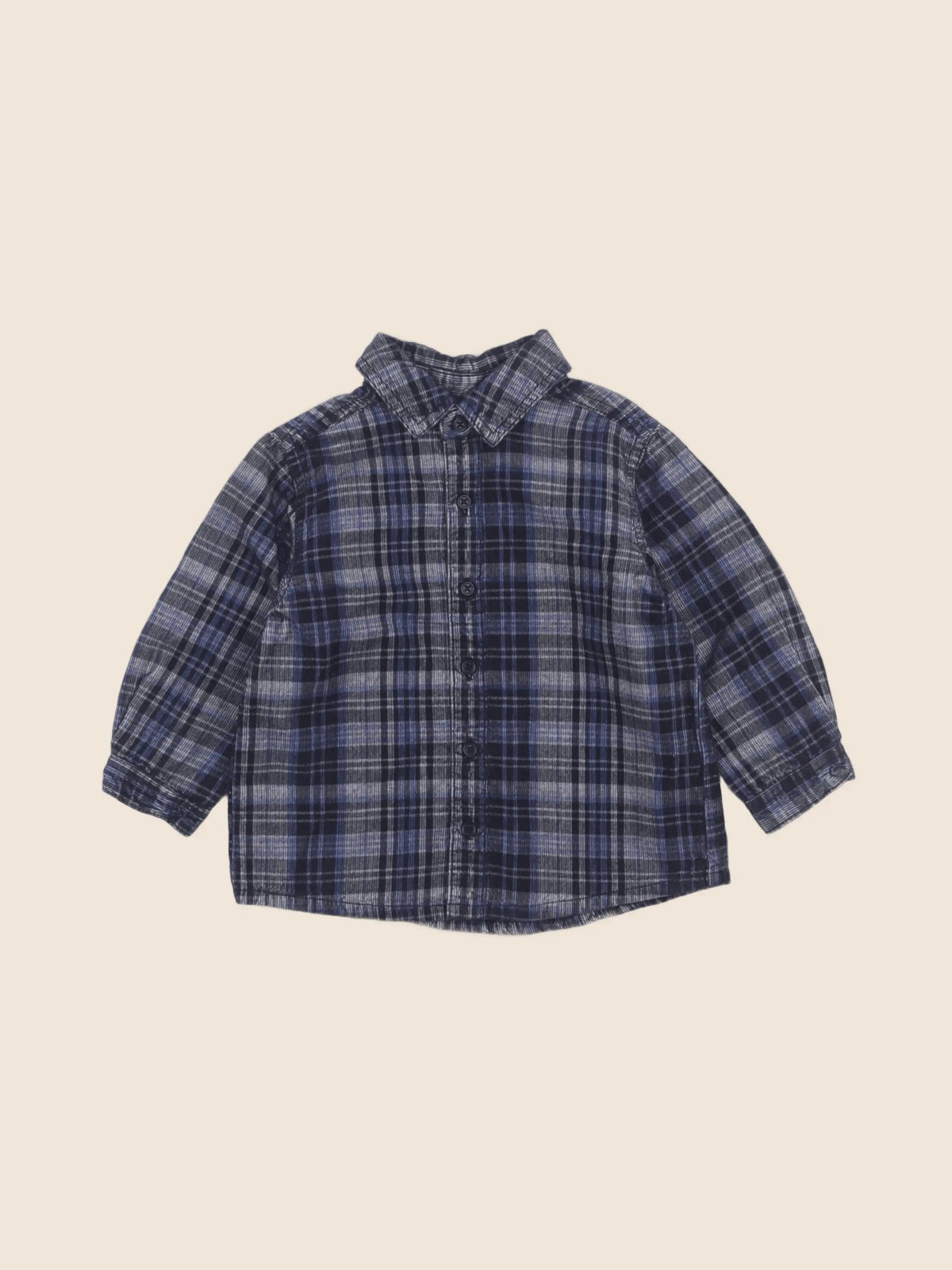 Boutchou - chemise bleu - 12 mois