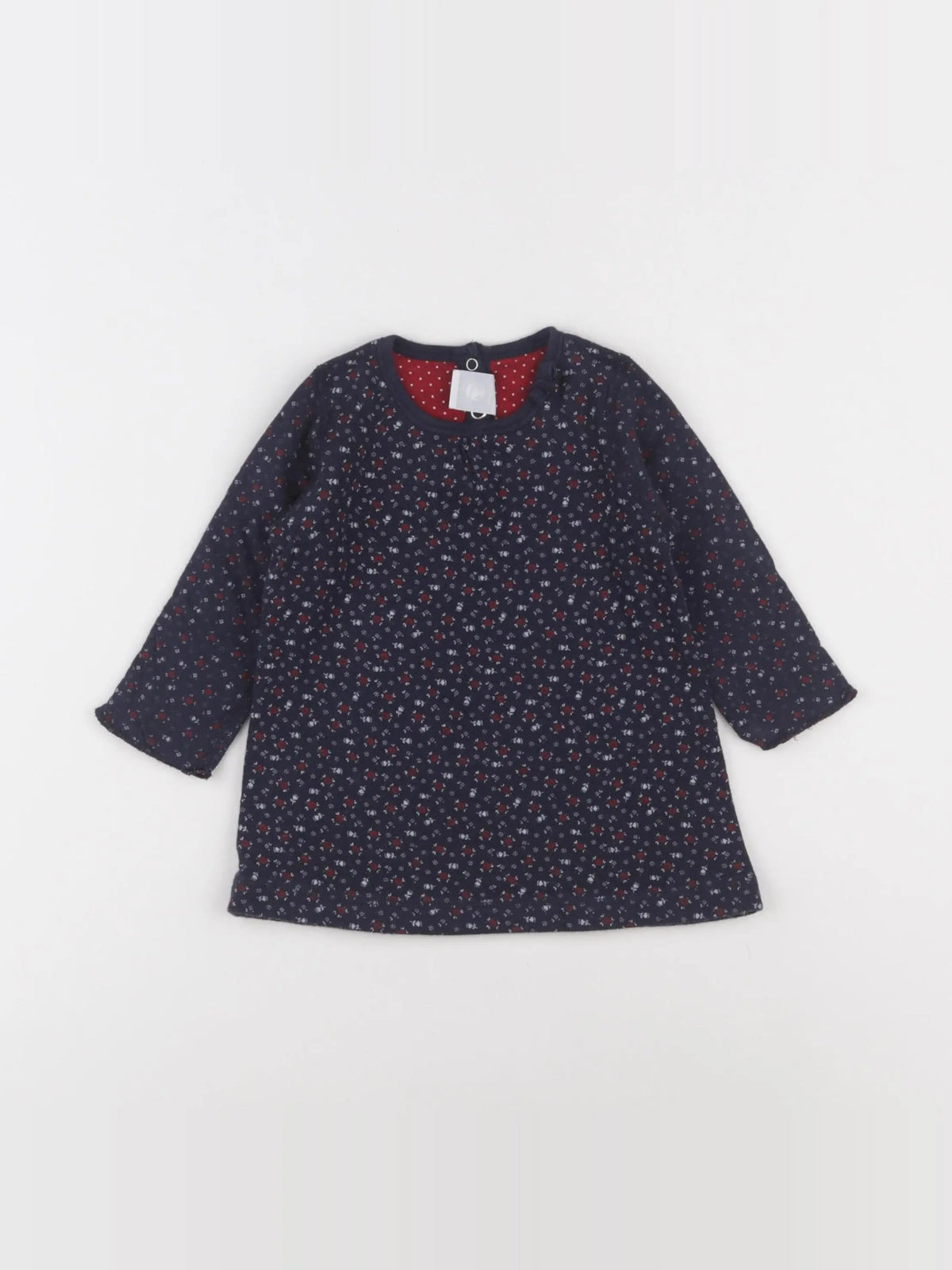 Petit Bateau - robe bleu - 6 mois