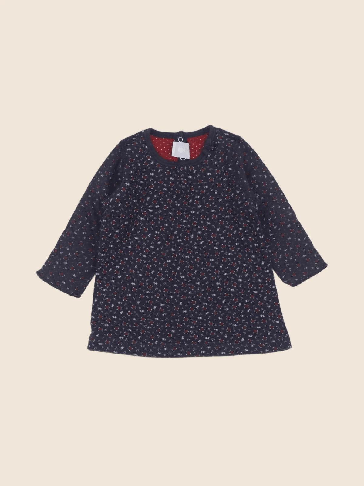 Petit Bateau - robe bleu - 6 mois