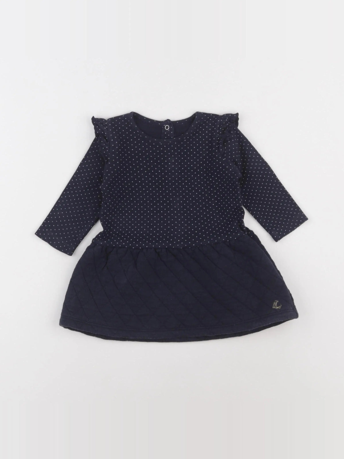 Petit Bateau - robe bleu - 6 mois