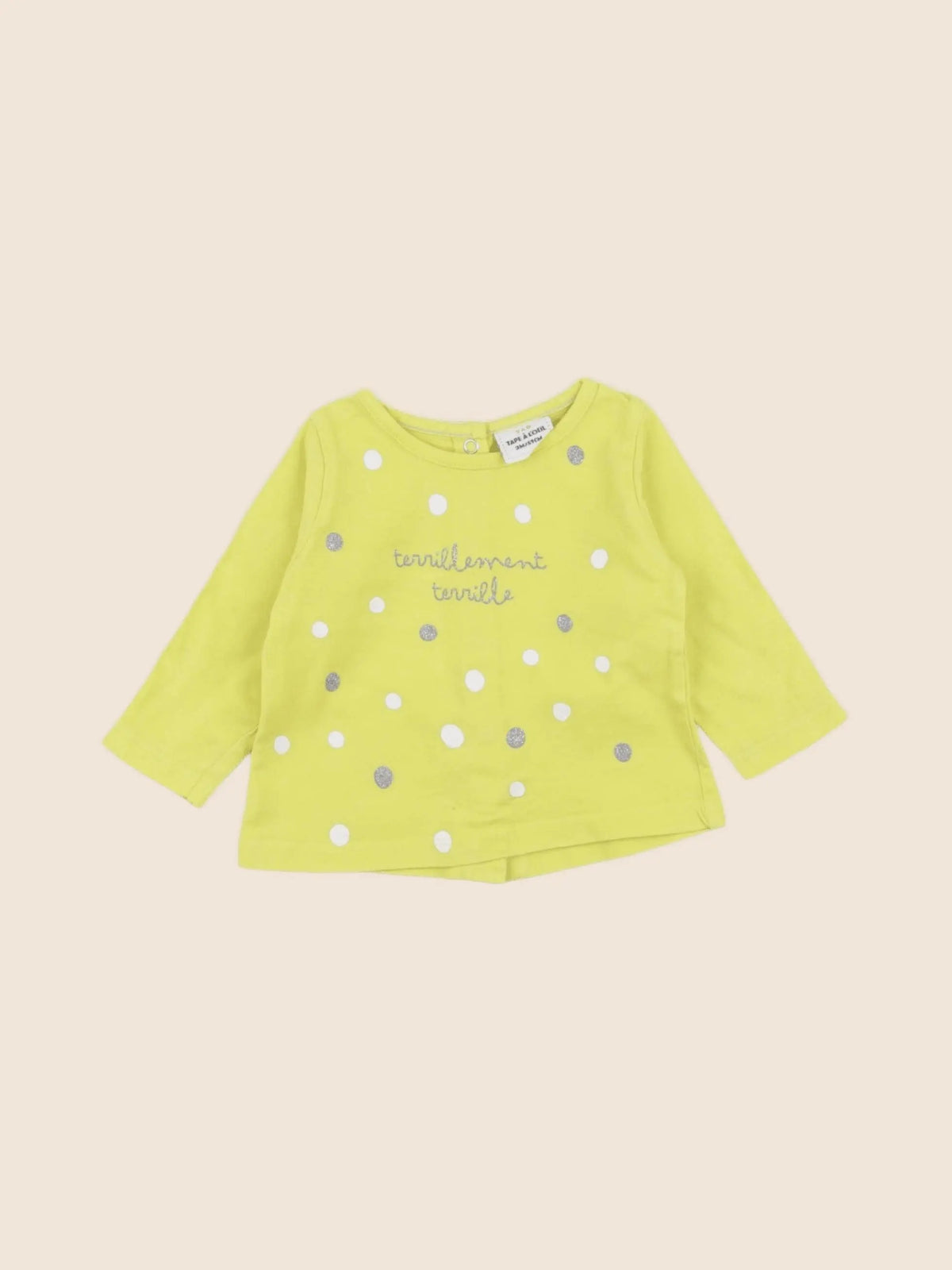 Tape à l'oeil - tee-shirt jaune - 3 mois