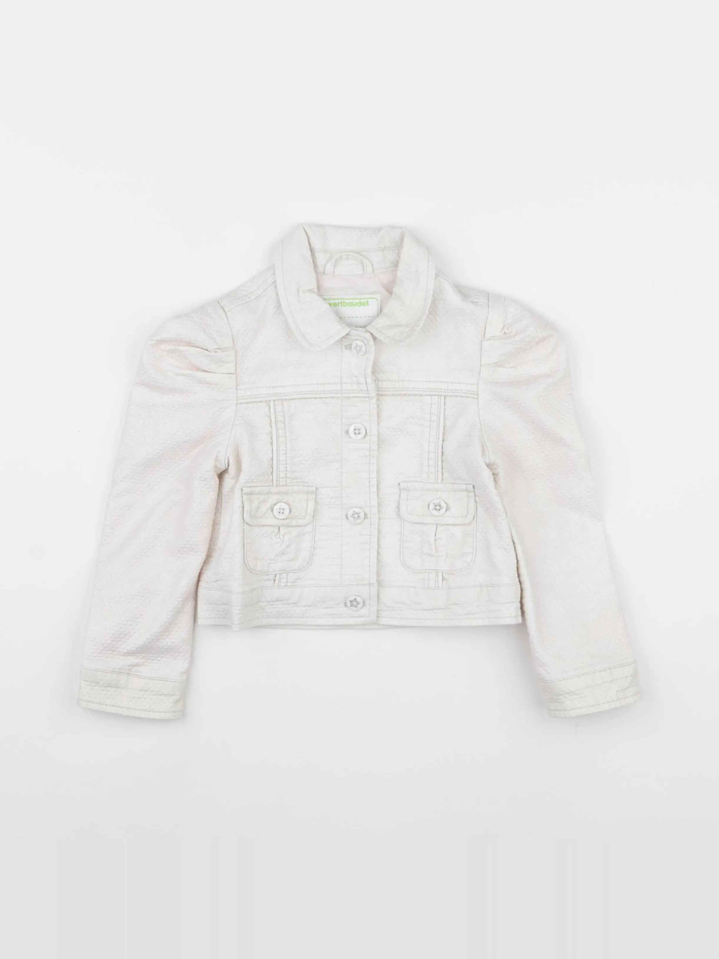 Vertbaudet - veste blanc - 4 ans