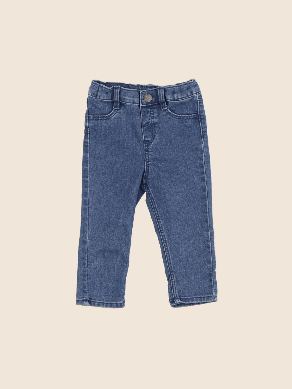 H&M - jegging bleu - 9/12 mois