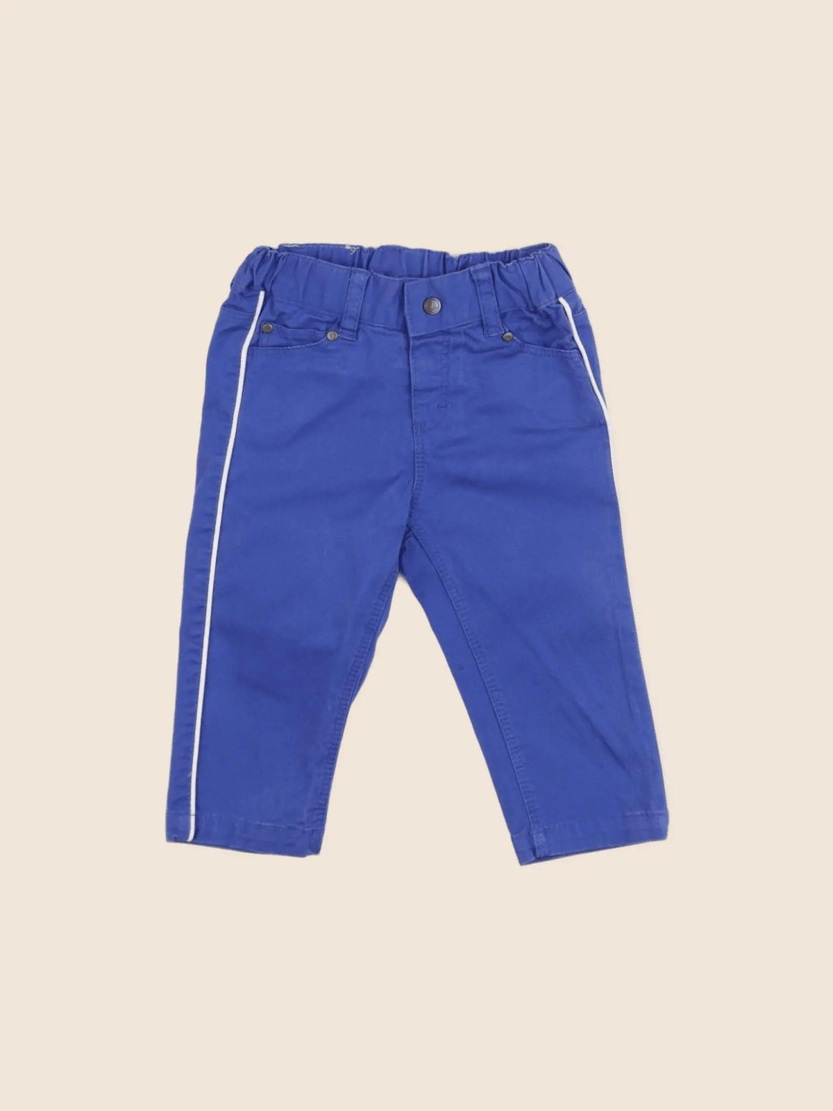 Petit Bateau - pantalon bleu - 6 mois