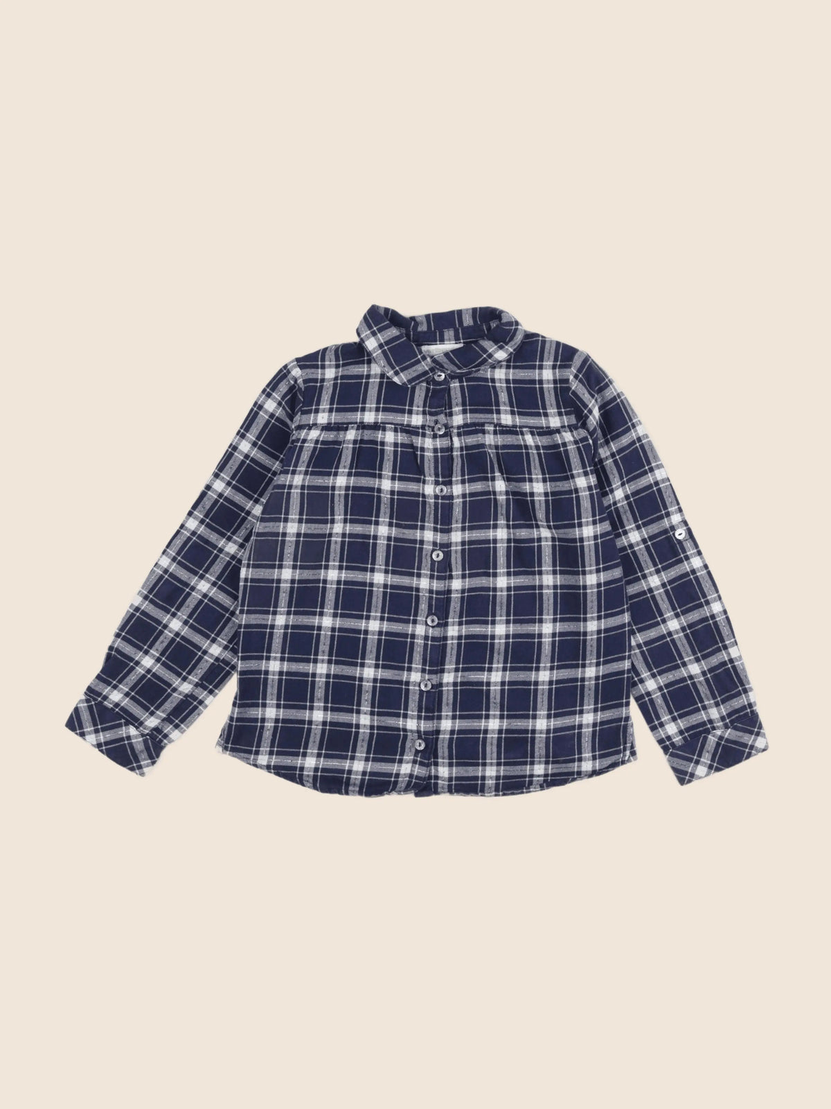 Vertbaudet - chemise bleu, argent - 8 ans