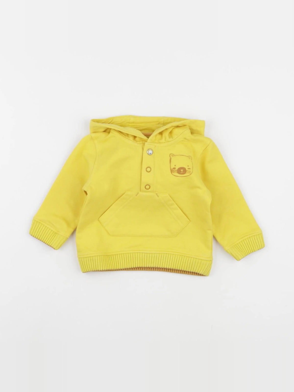 Vertbaudet - sweat jaune - 6 mois