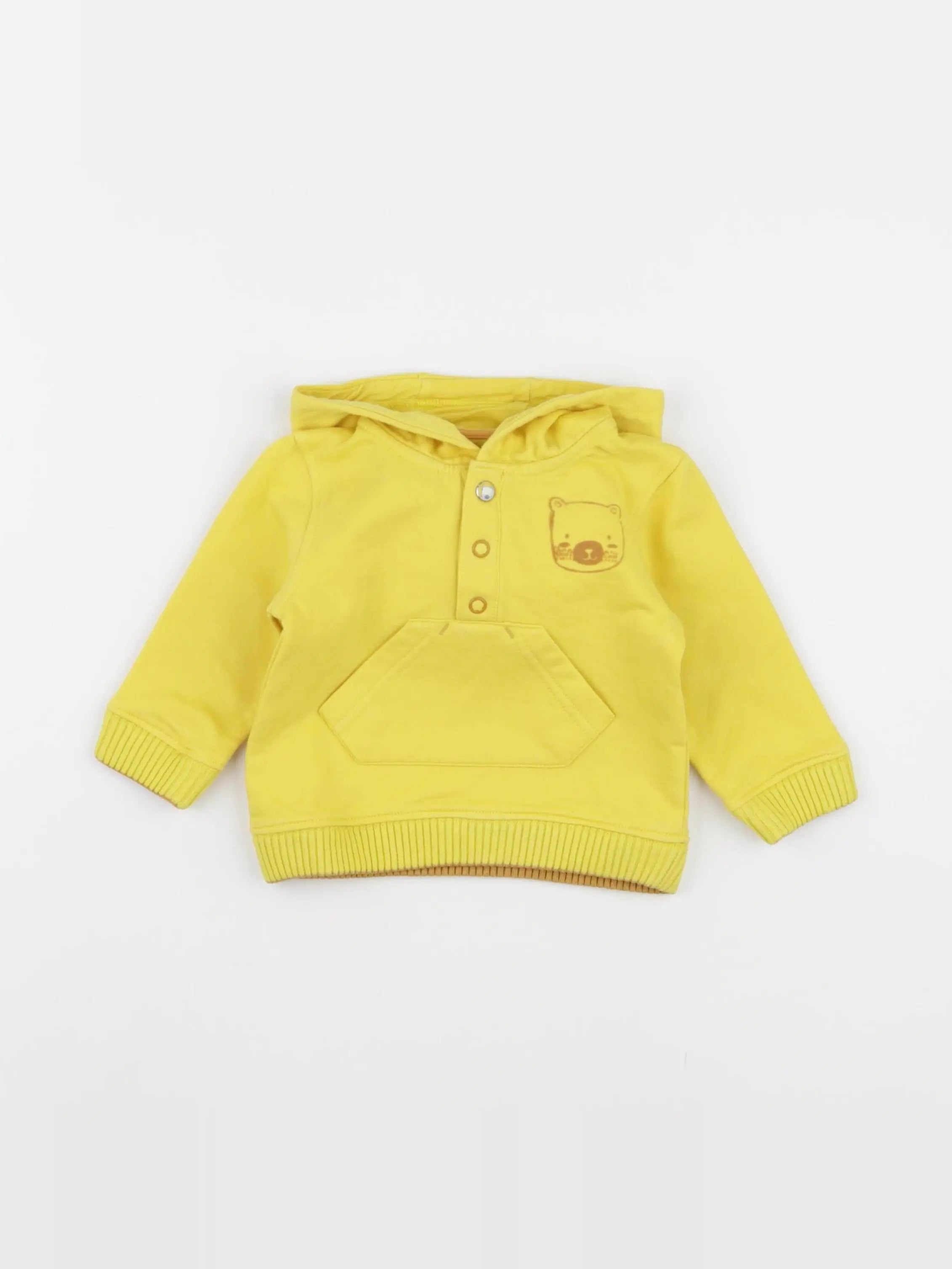 Vertbaudet - sweat jaune - 6 mois