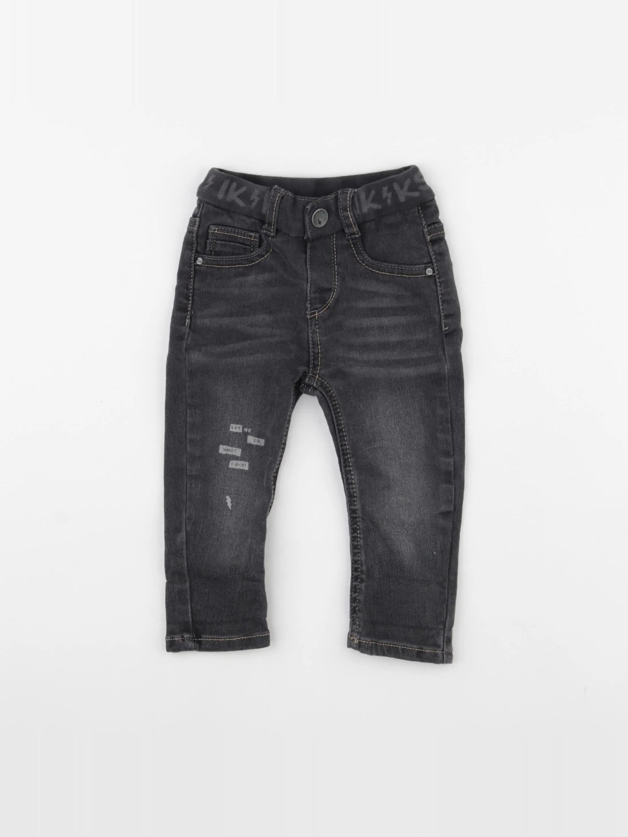 IKKS - jean gris - 18 mois