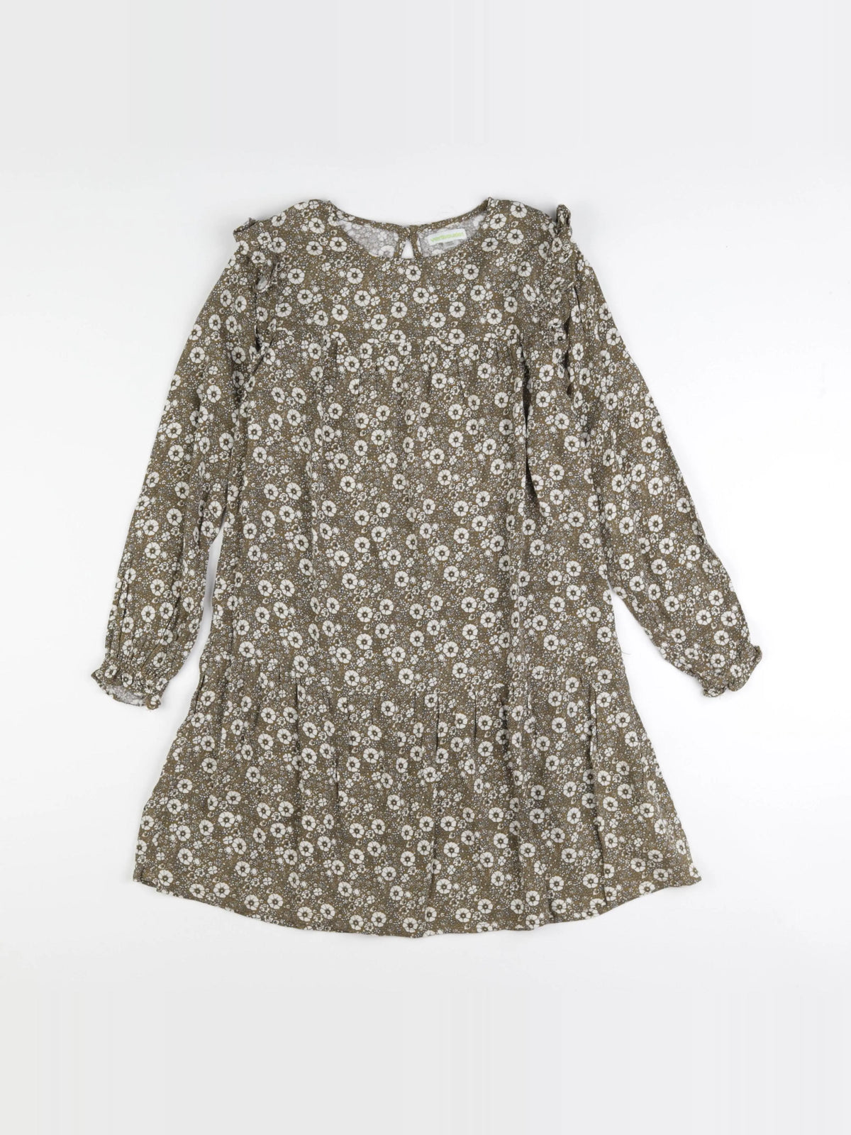 Vertbaudet - robe blanc, vert - 10 ans