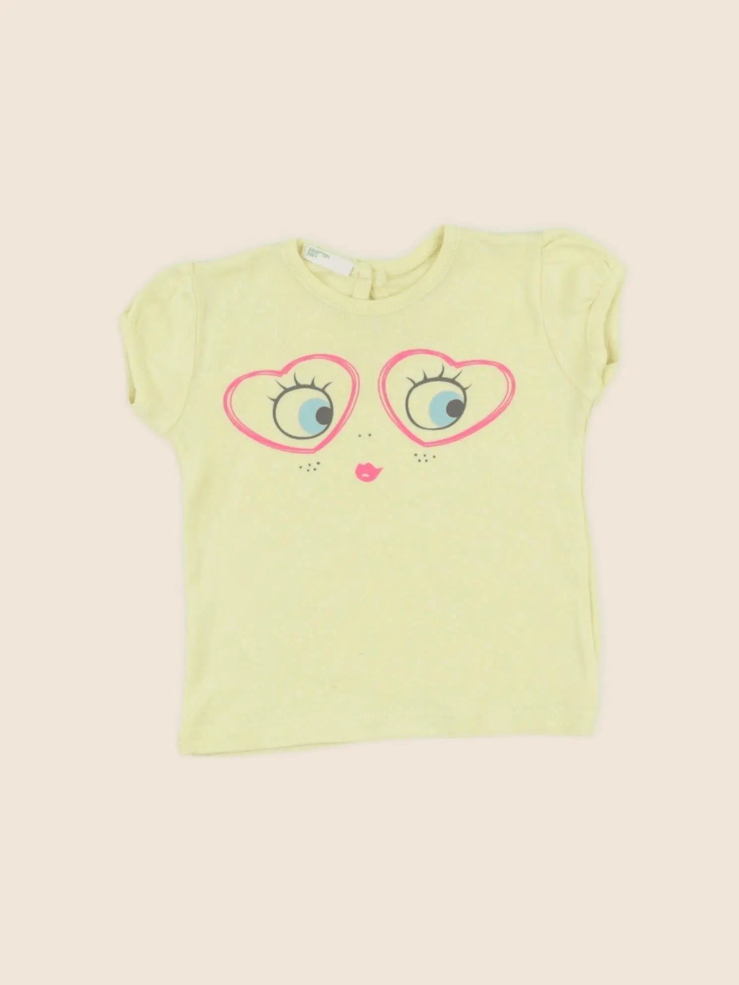 Benetton - tee-shirt jaune - 3 mois