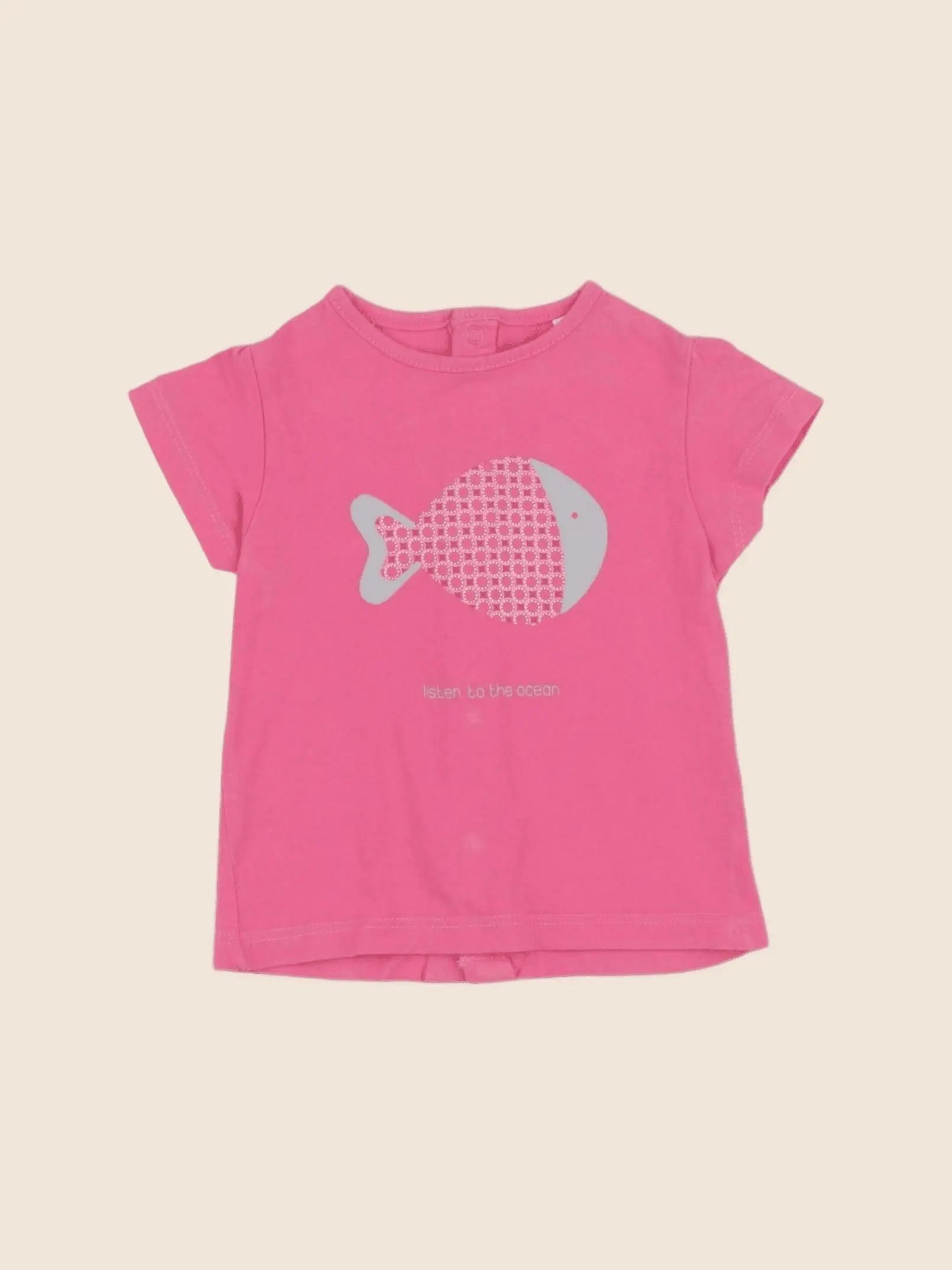 Obaïbi - tee-shirt rose - 6 mois