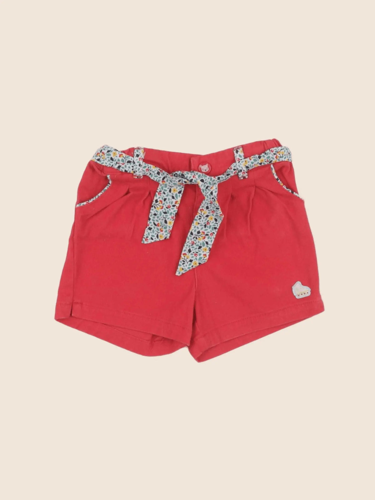 Sergent Major - short rouge - 12 mois