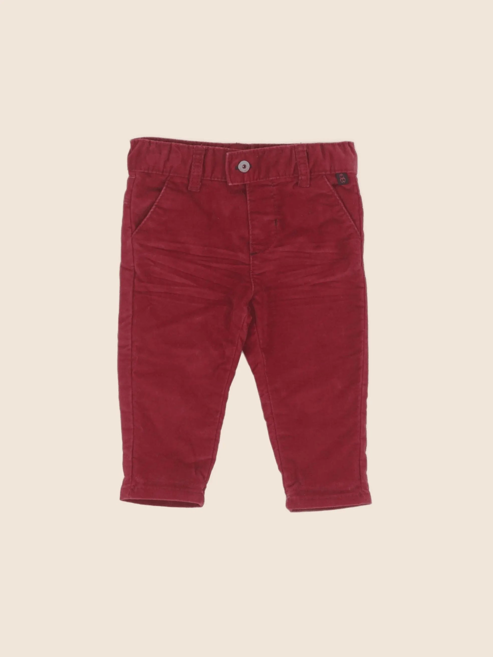 Obaïbi - pantalon rouge - 6 mois