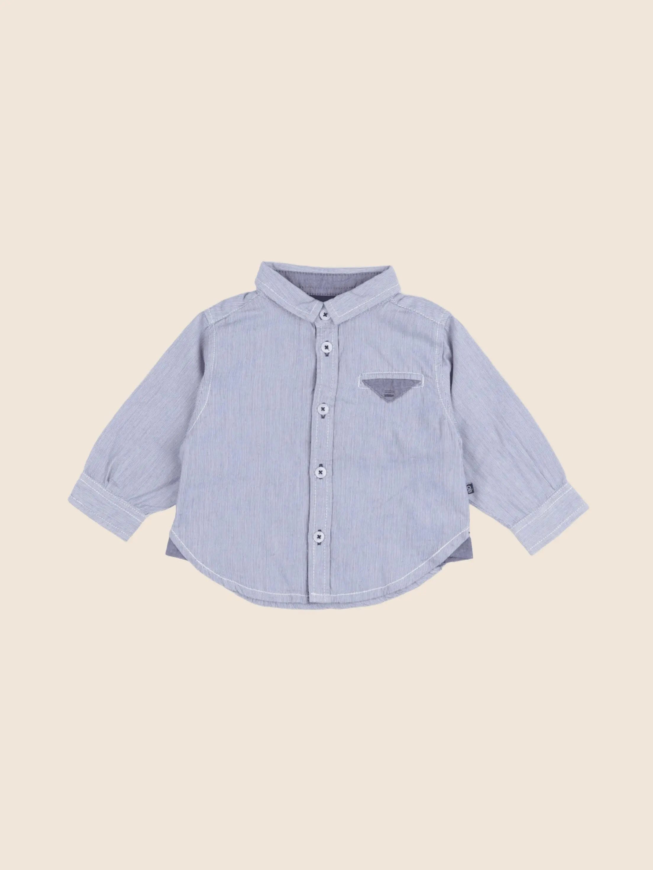 Obaïbi - chemise bleu - 6 mois