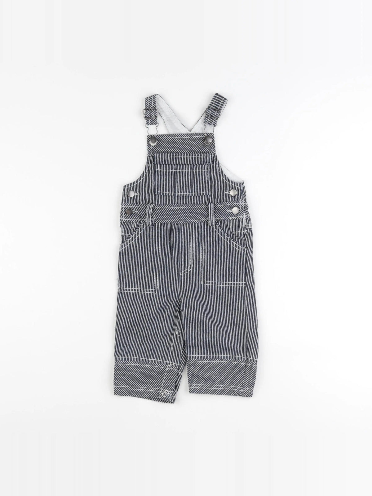TroiZenfants - salopette bleu, blanc - 12 mois